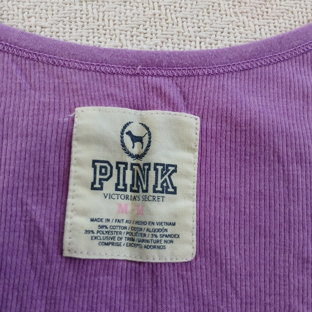 PINK '09 cotton purple y2k tank top - Picture 3 of 9